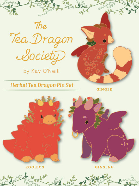 Tea Dragon Society: Herbal Tea Dragon Pin Set